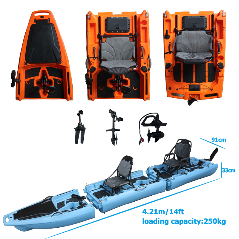 Fishing Kayak Seat - 14FT 2-persoons demontabele peddelkayak zit-op-top dubbele