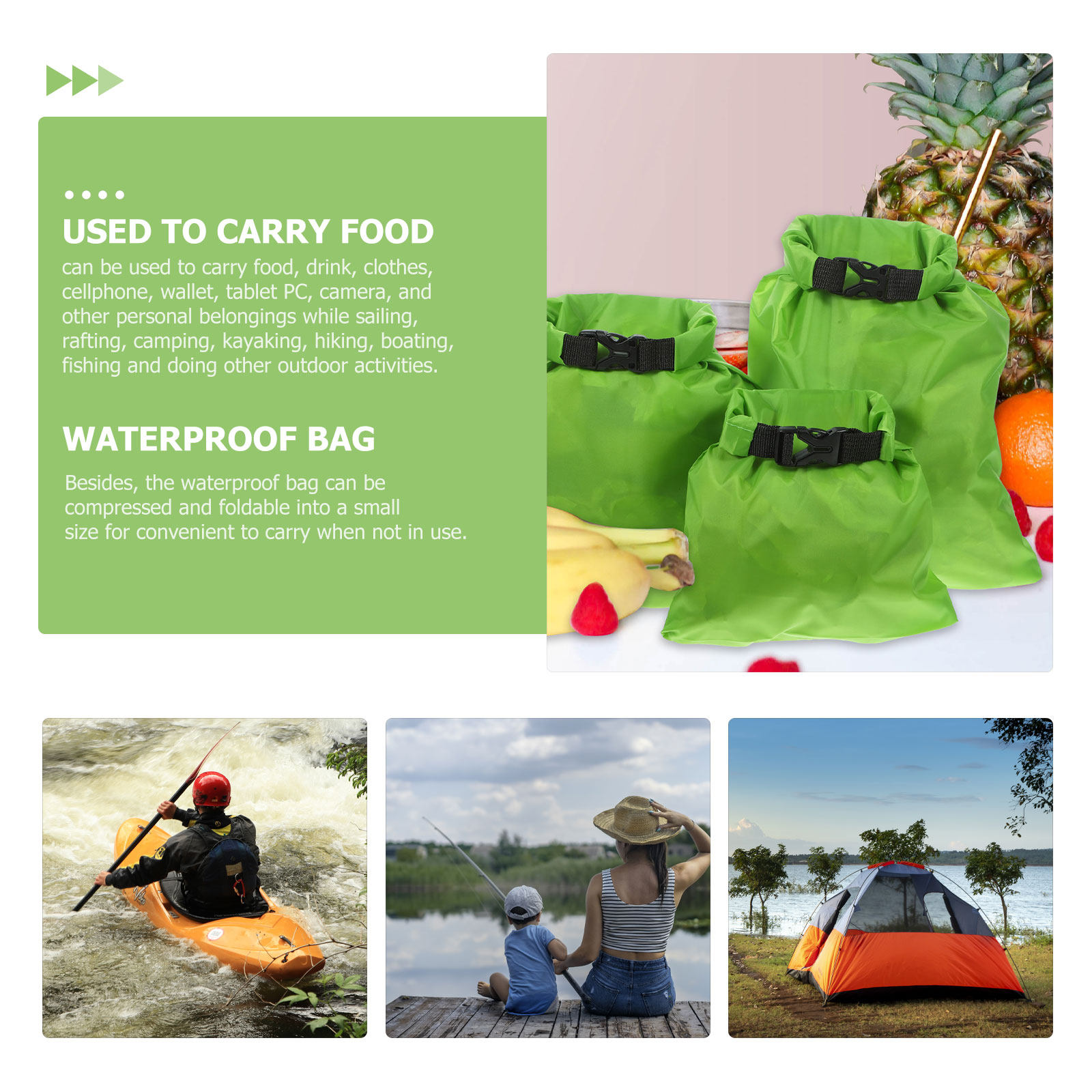 3-delige waterdichte droge tas - Fishing Kayak Storage Bag recensie en prijs