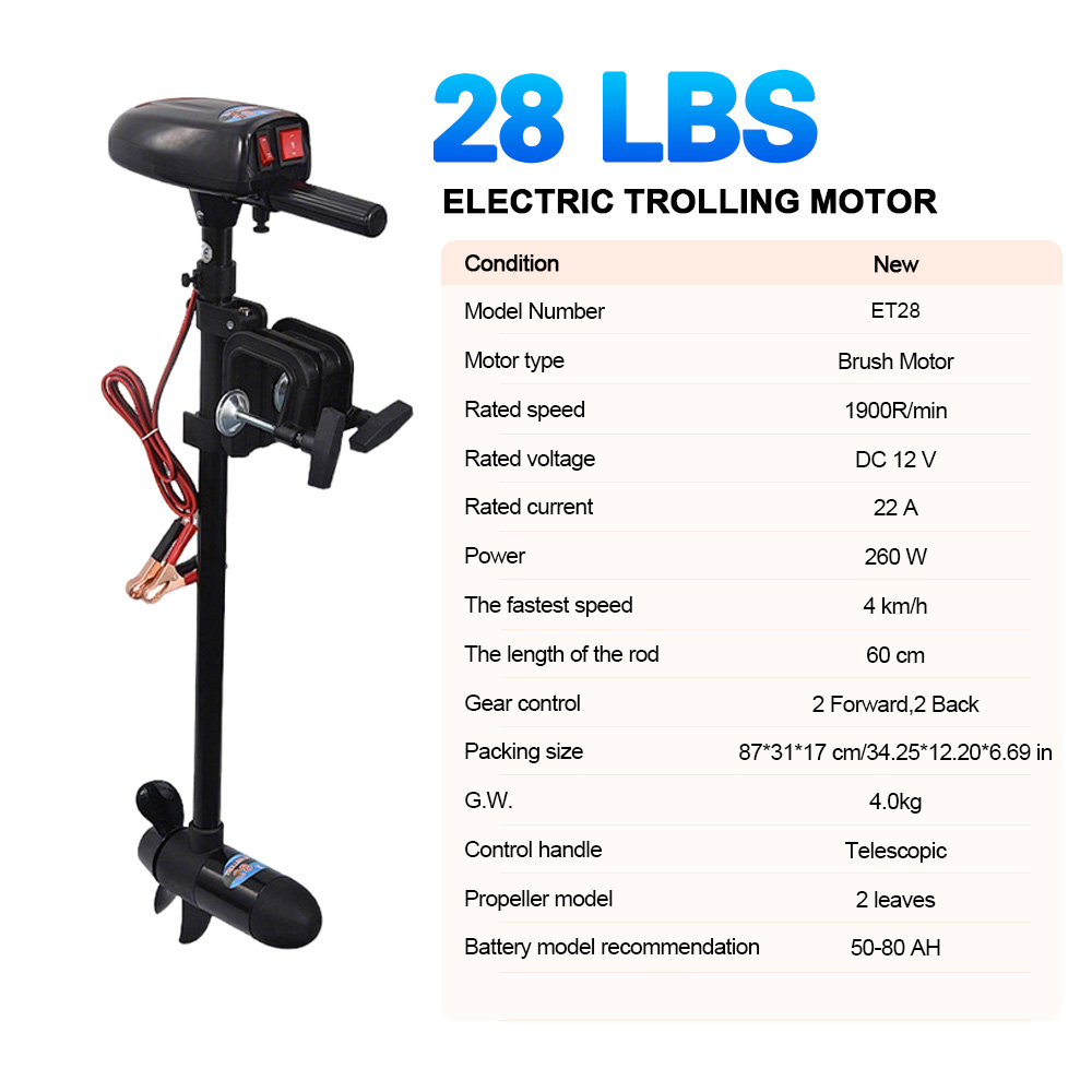 SAVAGE MARINE 12V 28LB Elektri - Fishing Kayak Trolling Motor recensie en prijs