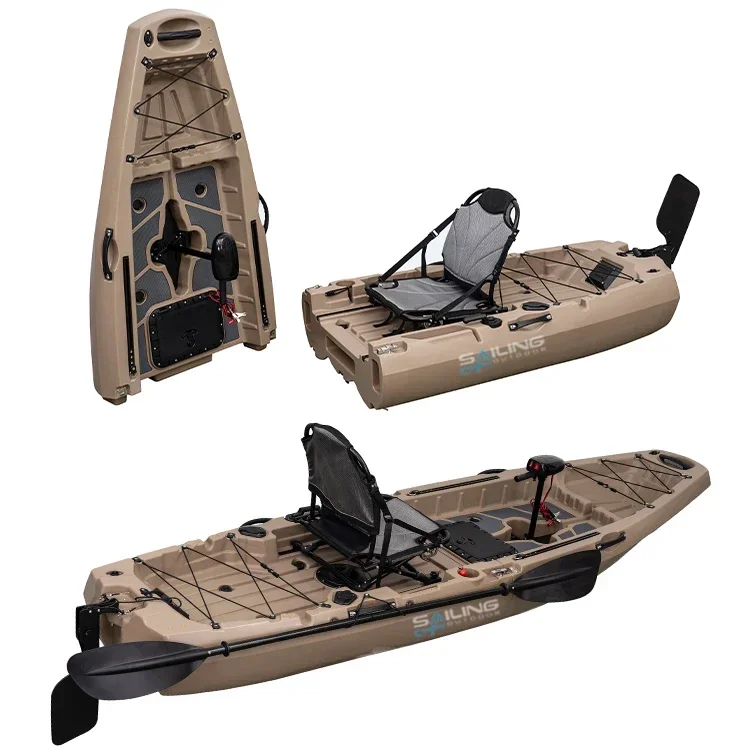 9,5ft 1-persoons opvouwbare pl - Fishing Kayak Pedal Drive recensie en prijs